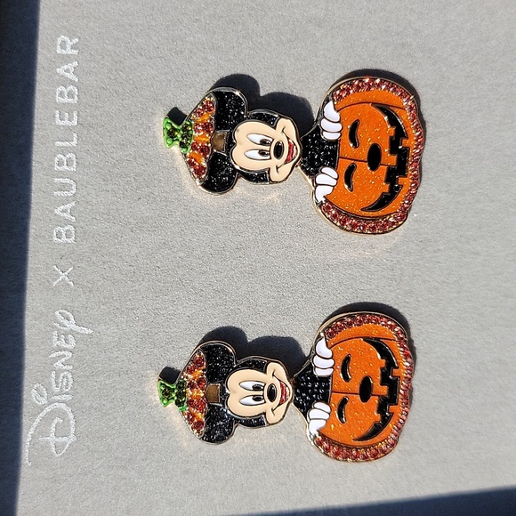 BaubleBar Jewelry - Disney X Baublebar Mickey Mouse Pumpkin Movable Halloween Fall Earrings NIB